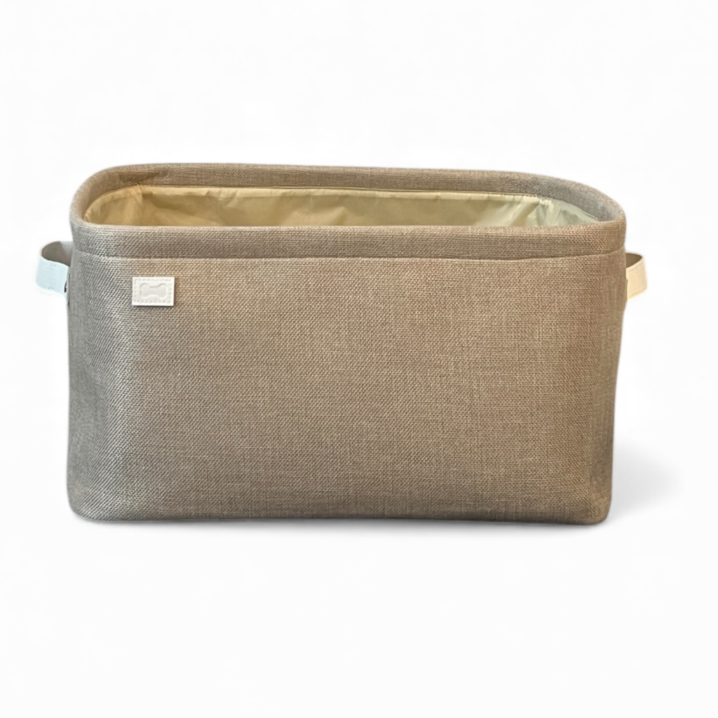 Empty neutral dog toy storage basket by TidyYuli